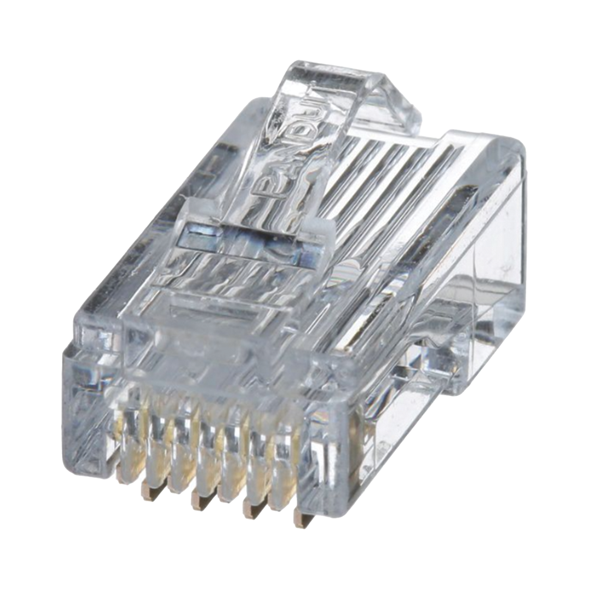 Plug RJ45 Cat5e, Para Cable UTP de Calibres 24-26 AWG, Chapado en Oro de 50 micras, Paquete de 100 piezas Plug RJ45 Cat5e, Para Cable UTP de Calibres 24-26 AWG, Chapado en Oro de 50 micras, Paquete de 100 piezas